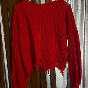 No Boundaries Vibrant Red Women's Sweater